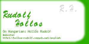 rudolf hollos business card